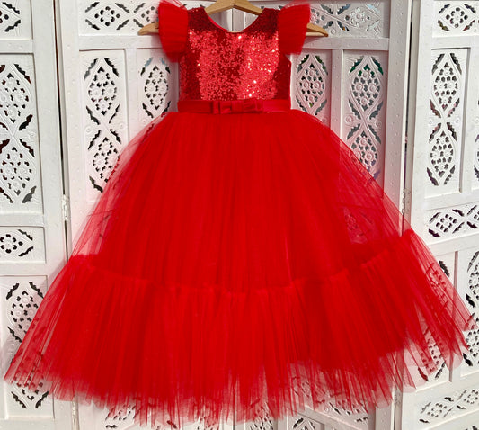 Red Sequins Dress