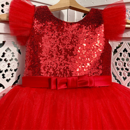 Red Sequins Dress