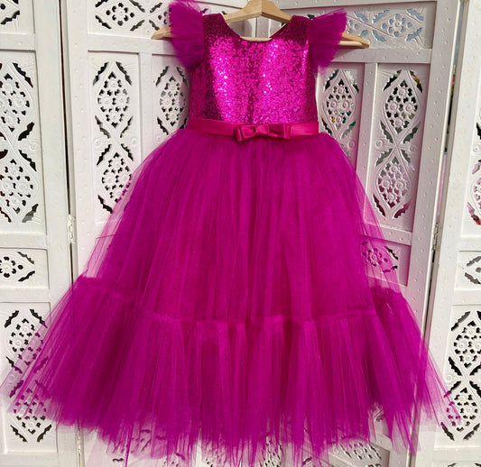 Fuchsia Sequins Dress
