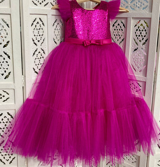 Fuchsia Sequins Dress